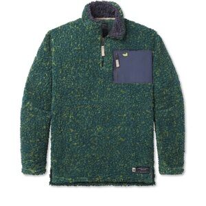 Southern Marsh Blue Ridge Sherpa Fleece pullover Youth Large Green yellow boys
